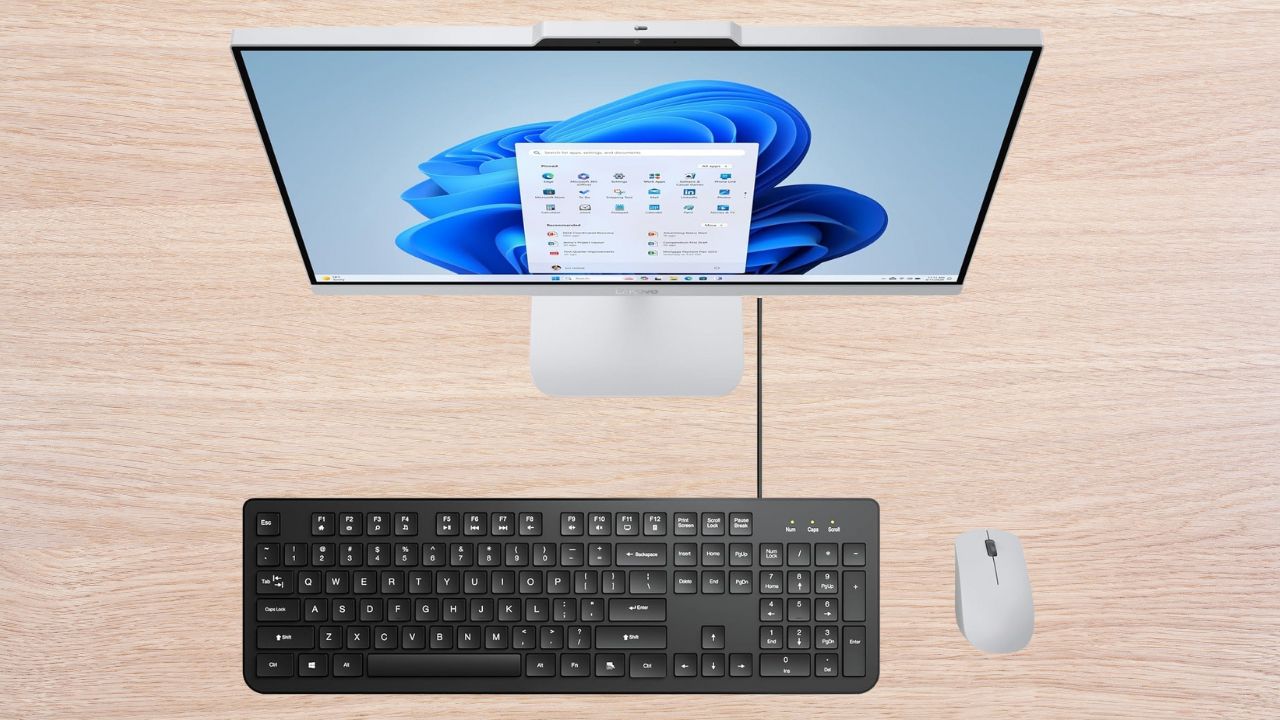 Lenovo Aio Desktop Full View On Desk