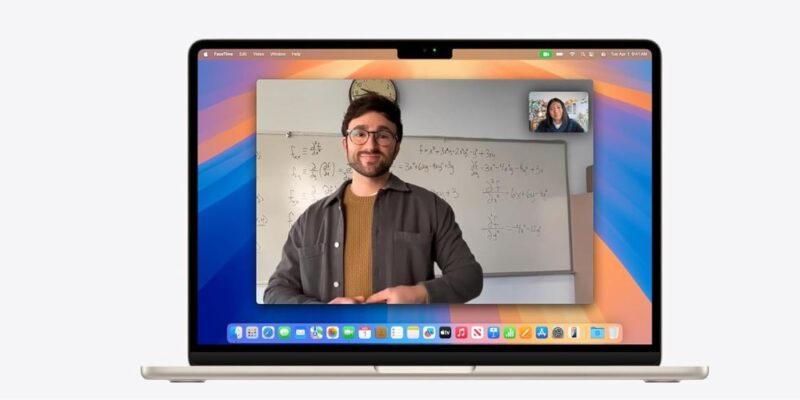 Macbook Air Using Video Conferencing