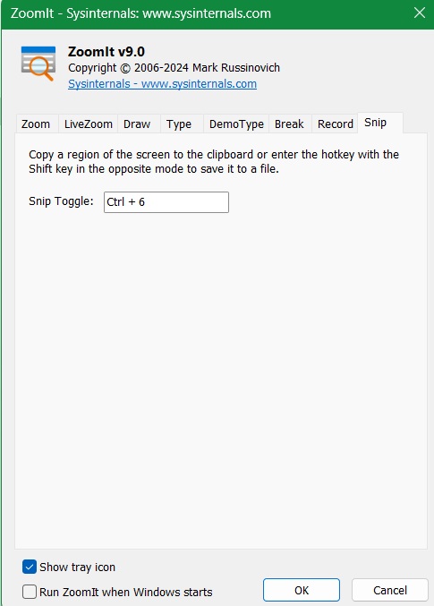 Zoomit Sysinternals, a screen capture utility in Windows.