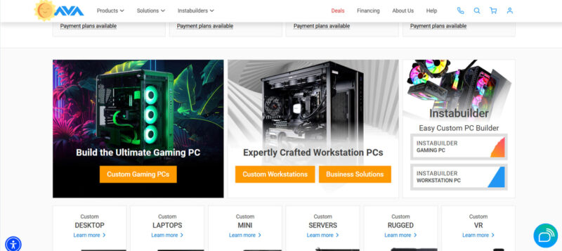 AVAdirect website home page