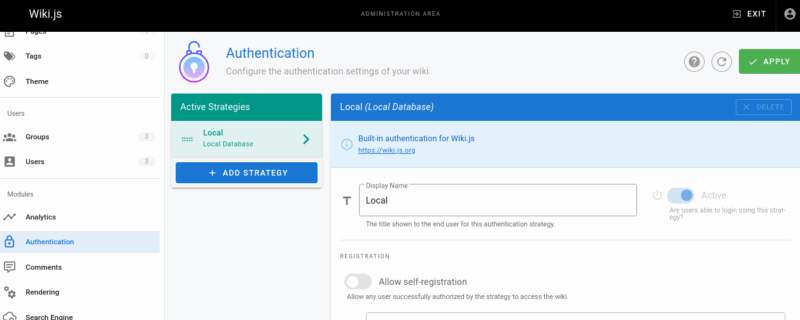 Configure Authentication Settings