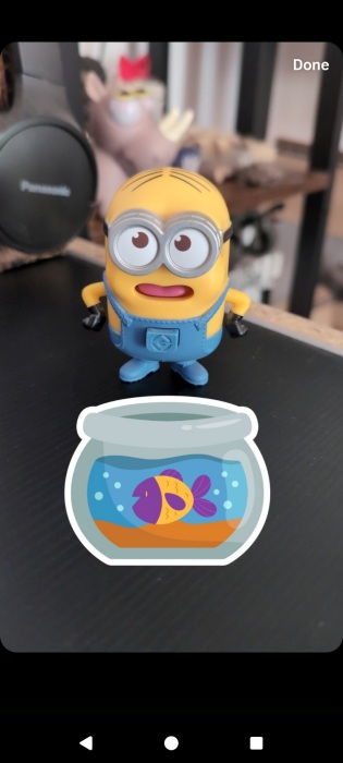 Story view on Android with custom sticker.