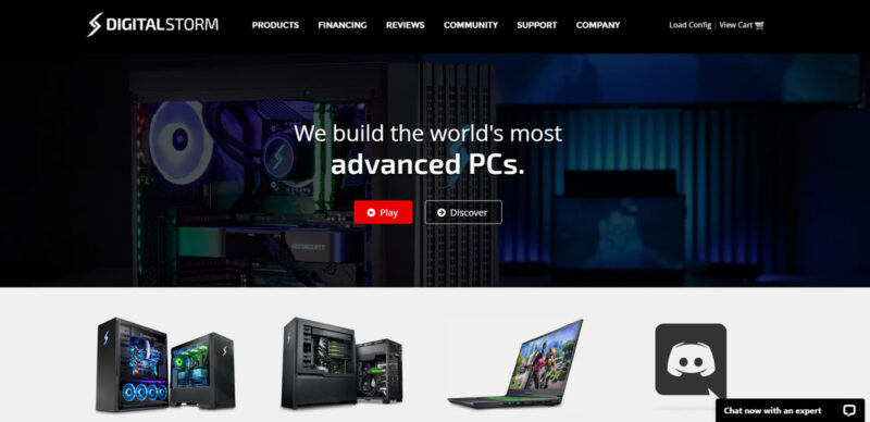 Digital Storm website home page