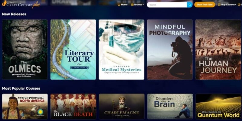 Latest releases on The Great Courses Plus.