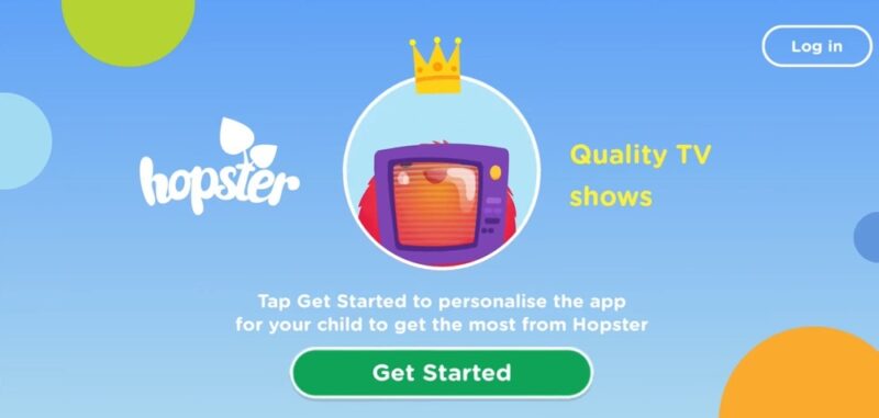 Signing up for Hopster.