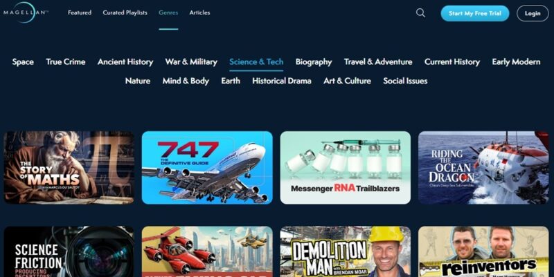 Checking out the latest offerings on science and tech on MagellanTV.