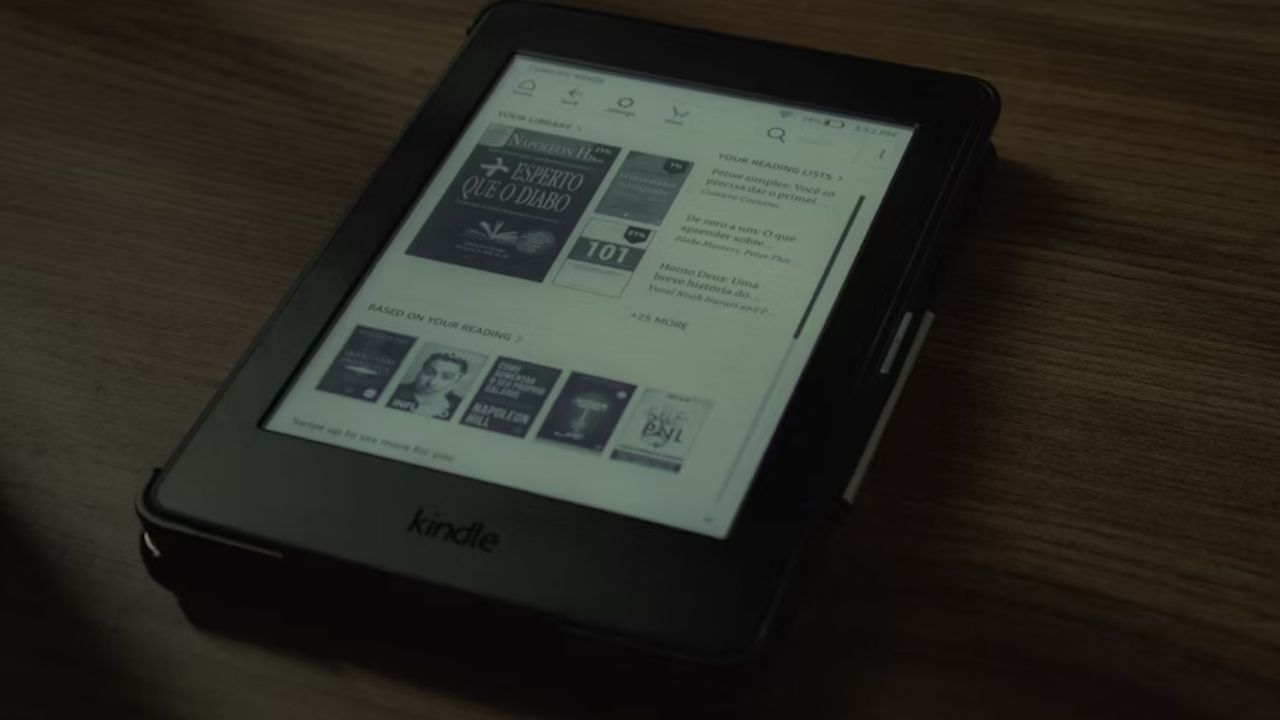 Amazon Kindle displaying a book