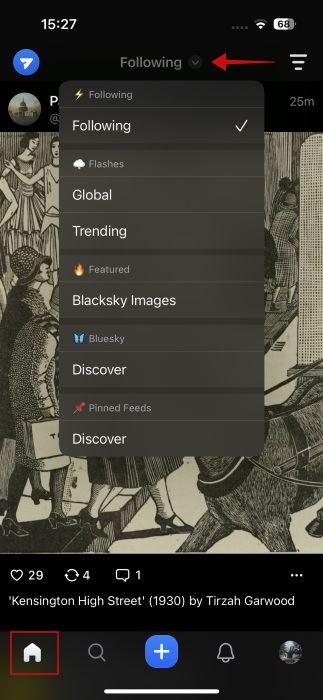 Flashes App Switching Feed