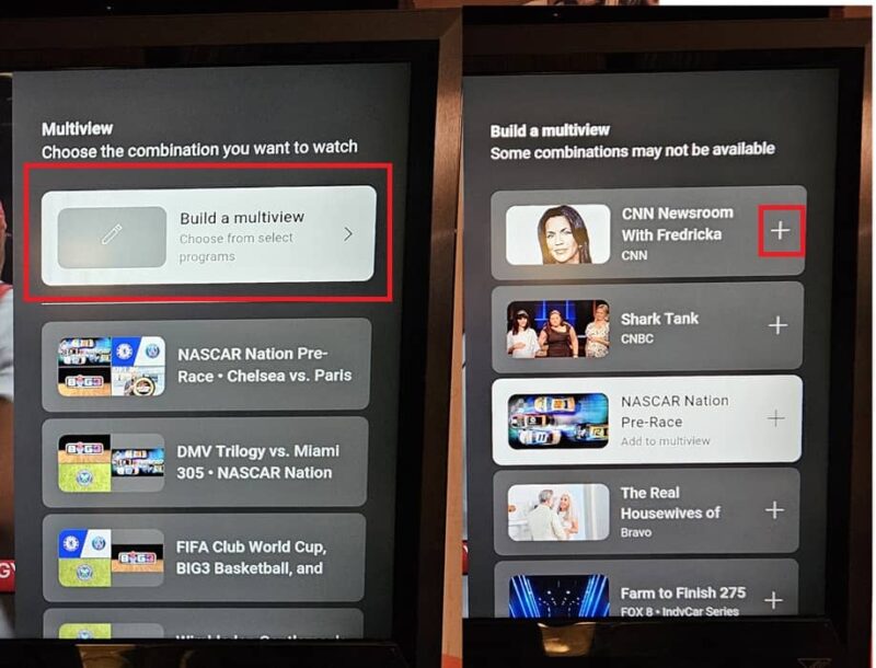 Adding channels to the multiview.