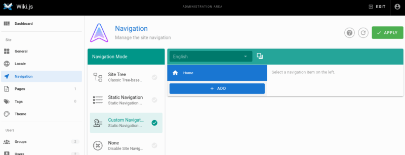 Manage Site Navigation