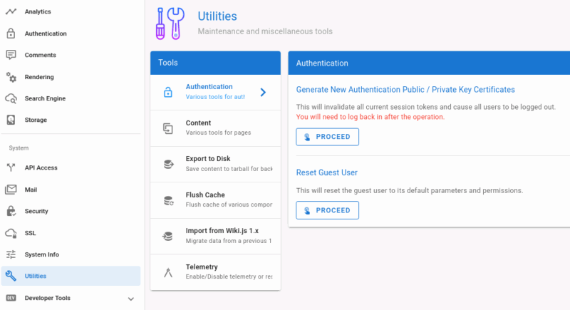 Manage Utilities