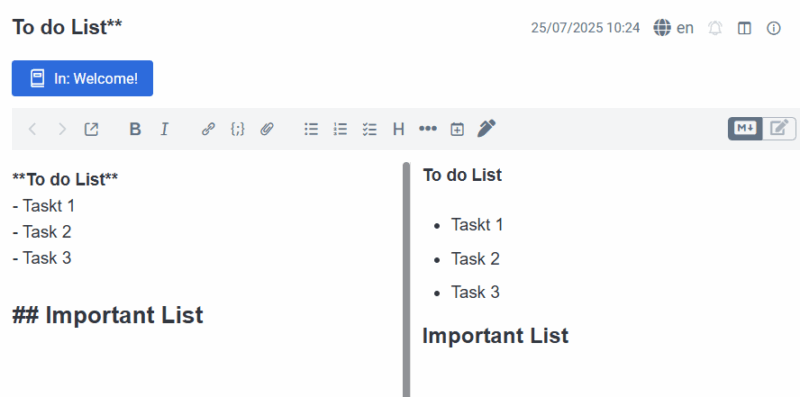 Markdown Editor Joplin Server