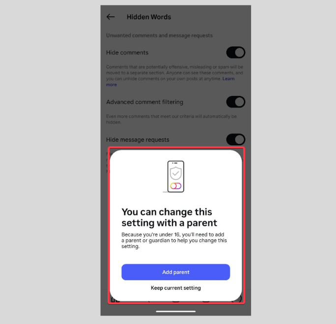 Needs Parental Permission To Tweak Settings