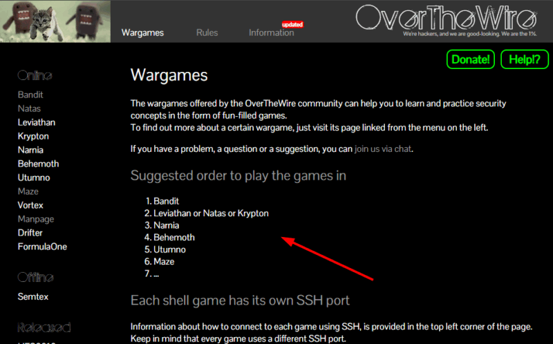 Over The Wire Game For Learning Linux