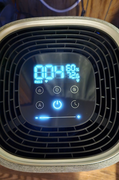 Controls on ClearBreathe purifier.