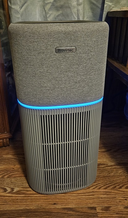 Provirtec ClearBreathe Neo Air Purifier AP-02 in corner.
