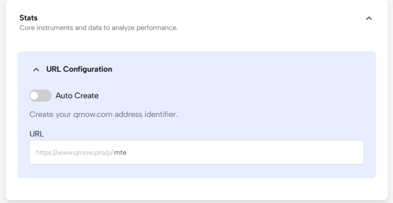 Setting up URL configuration for QR code created with QRNow on PC. 
