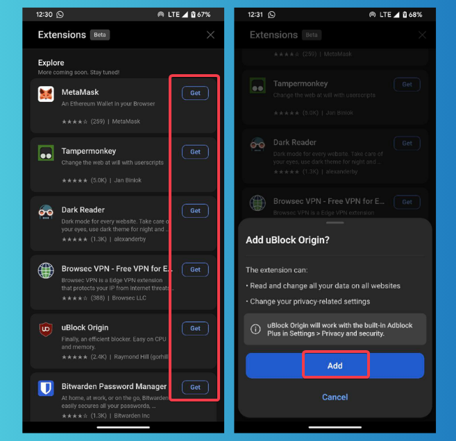 Select Get Extension Click Add To Confirm
