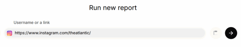 Adding Instagram link to "Run new report" in Socialprofiler.