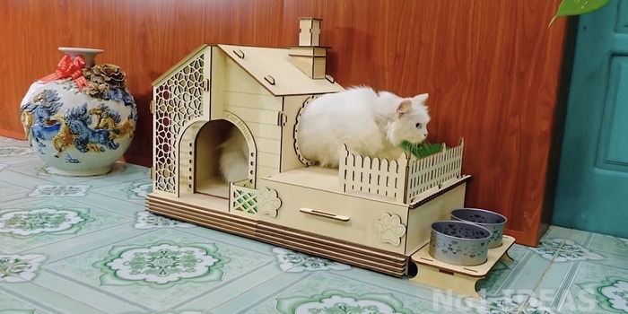 Laser Cut Cat House