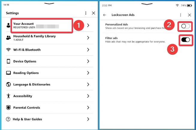 Turn On Filter Ads Amazon Kindle