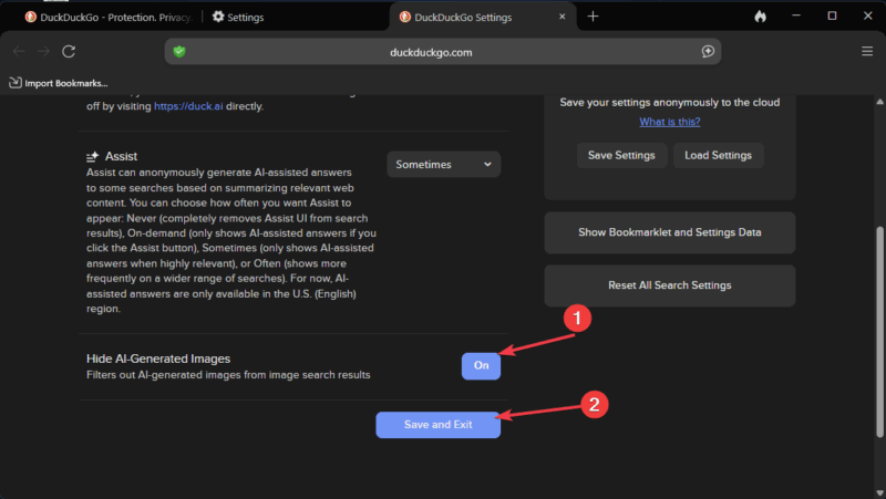 Turn On Hide Ai Images