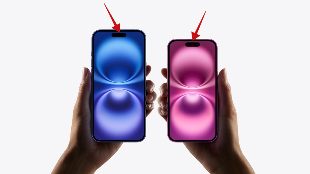 Dynamic Island on latest iPhone 16 models. 