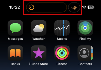 Two apps using Dynamic Island on iPhone. 