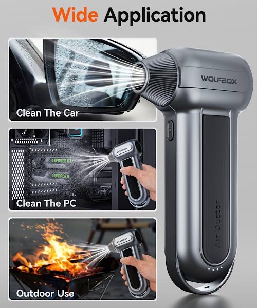 Wolfbox Electric Air Duster Wide Application