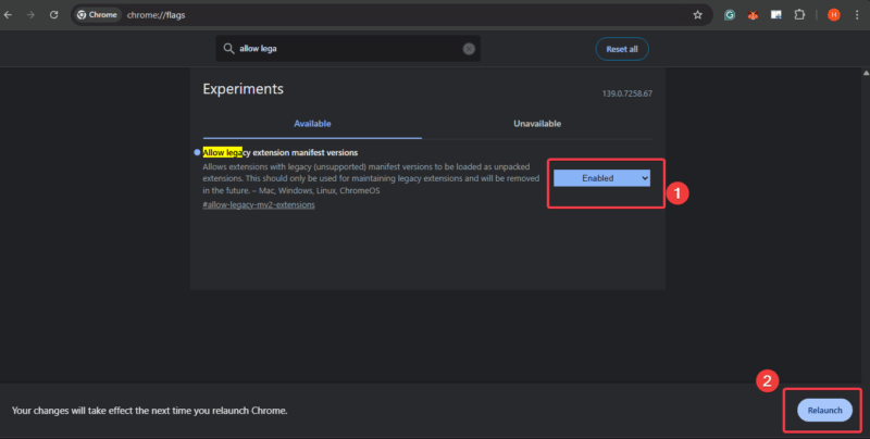 Allow Legacy Extension Manifest Versions Flag