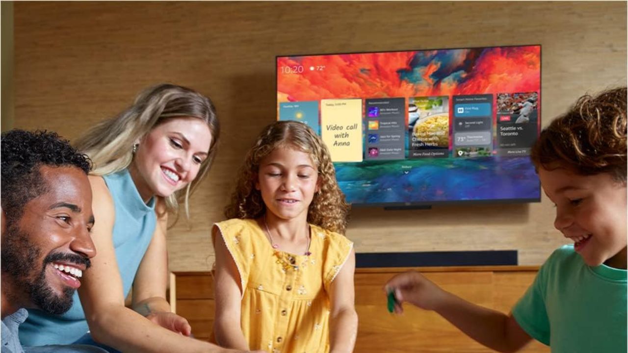 Amazon Fire Tv Mounted And Playing