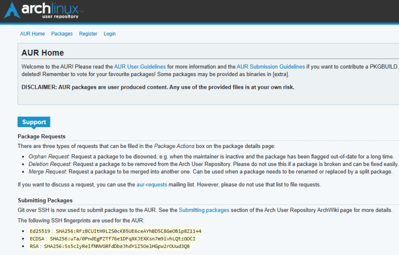 Arch Linux User Repository