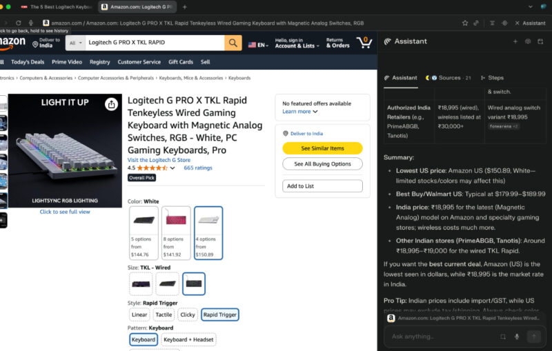 Comet Agent in action