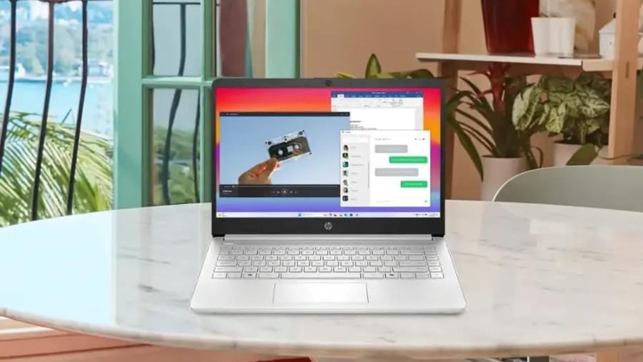 Hp 14 Inch Laptop on Table Near Window