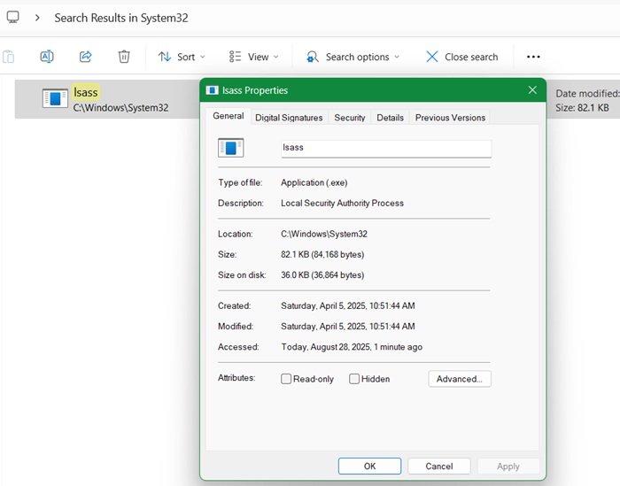 Lsass is a System32 application file which should not be modified or changed.