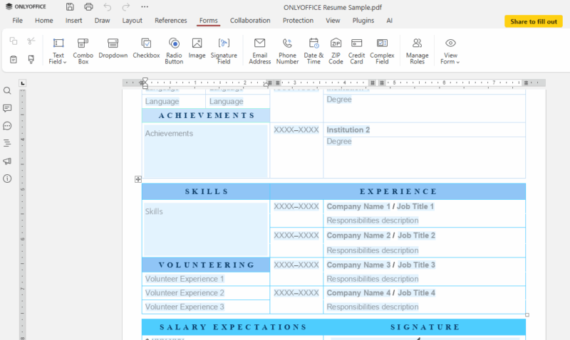 Onlyoffice Pdf Editing Interface
