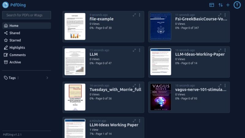 Pdf Ding Main Interface