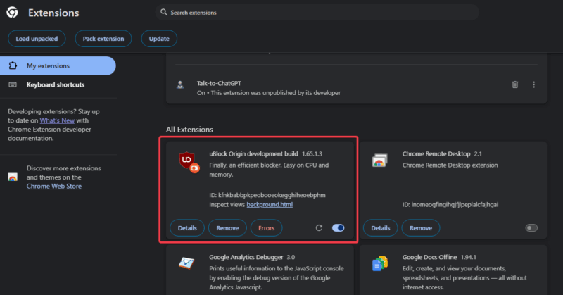 Ublock Origin Restored