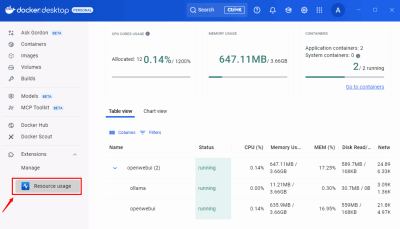 Access Resource Usage Extension