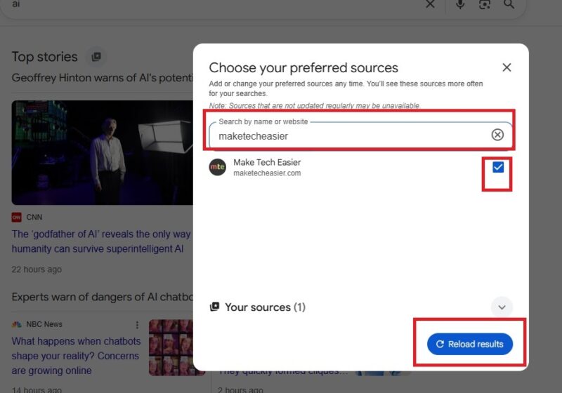 Add And Manage Preferred Sources In Google Search Add Sources