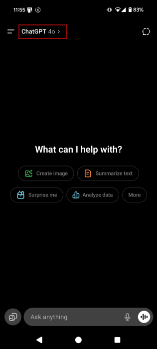 Chatting with ChatGPT 4o again in the ChatGPT app.