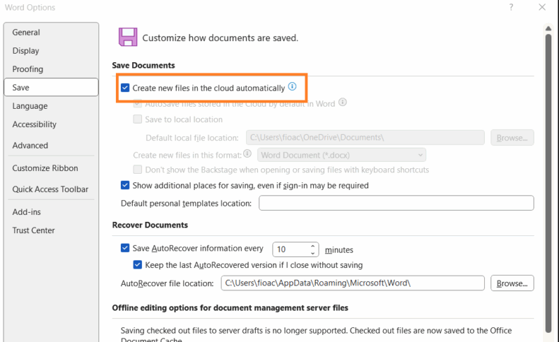 Disable Create New Files In The Cloud