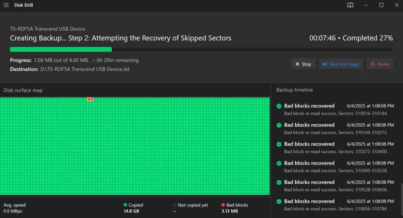 Creating a disk image.