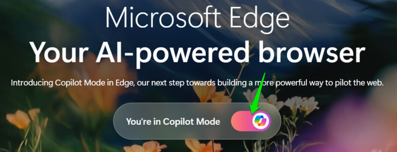Enabling Copilot Mode on Microsoft Website