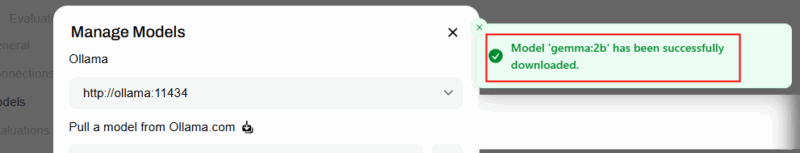 Model Successfully Pulled