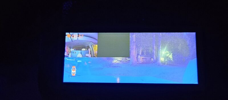 Showing all three views on the OMBAR T1 4K dash cam.