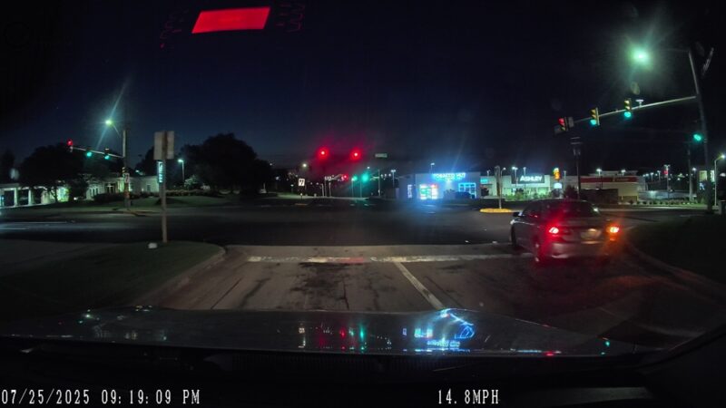 Front camera at night.