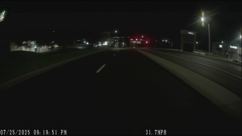 Rear camera at night.