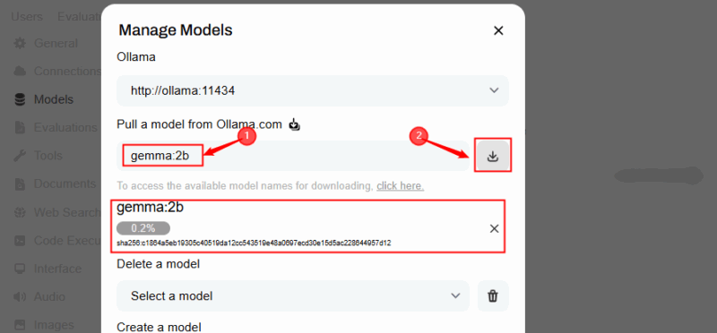 Pull Model From Ollama