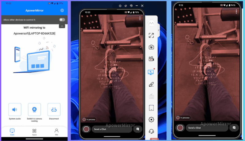 Screen Mirroring To Screenshot Snapchat
